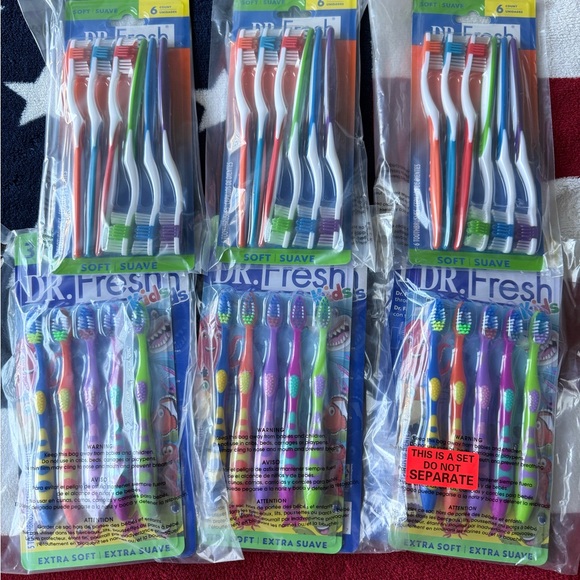 Dr. Fresh Extra Soft Toothbrush Set of 6 and Soft Toothbrush Set of 3 - Picture 5 of 5